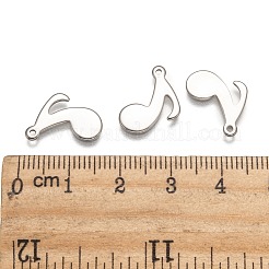 Устойчивые к потускнению 10 шт. оригинальные цветные подвески в виде музыкальных нот из нержавеющей стали 201&nbsp;X-STAS-Q115