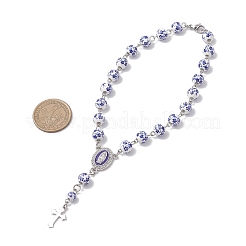 Подвесные украшения из фарфора и керамики с цветочным принтом ручной работы&nbsp;HJEW-JM04642