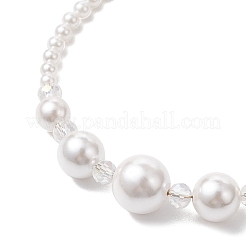 Браслеты из стеклянных бусин и ракушек&nbsp;BJEW-JB12980