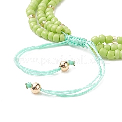 Плетеные браслеты из стеклянных бусин&nbsp;BJEW-JB09103