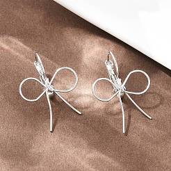 Серьги-гвоздики с застежкой-бабочкой из латуни&nbsp;EJEW-A150-04C-P