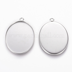 Подвеска-кабошон из нержавеющей стали 304&nbsp;LS-STAS-L195-10A