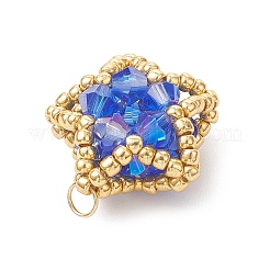 Подвески-звезды из стеклянных бусин&nbsp;PALLOY-MZ01083-02