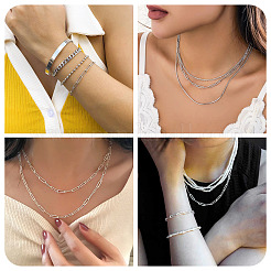 Наборы для изготовления браслетов/ожерельев из нержавеющей стали 304 своими руками&nbsp;DIY-TA0012-41B