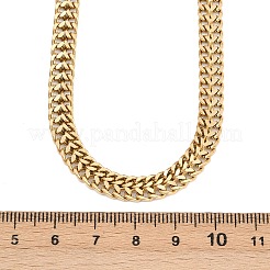 Женские ожерелья из двух цепочек панцирного плетения из нержавеющей стали 304 толщиной 6.5 мм&nbsp;LS-NJEW-G179-07G