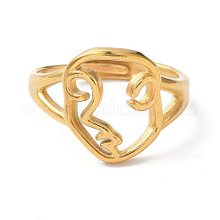 Ионное покрытие (ip) 304 нержавеющая сталь полые абстрактные регулируемые кольца&nbsp;RJEW-D006-25G