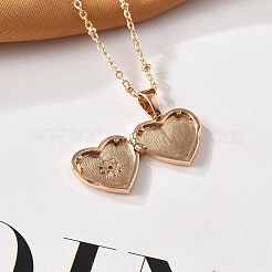 Ожерелья-медальоны из прозрачного кубического циркония&nbsp;NJEW-A036-01A