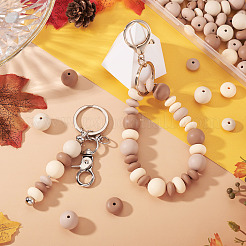 120 шт. 4 цвета 3 стиля рондель силиконовые фокусные бусины&nbsp;SIL-TA0002-81B