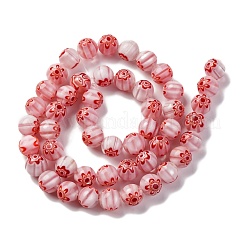 Ручной работы millefiori стеклянные бусины нитки&nbsp;LAMP-G164-05C