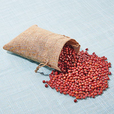 Упаковочные пакеты из мешковины (полиэстера) сумки на шнурке&nbsp;ABAG-BC0001-07B-18x13-1