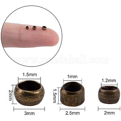 Зажимные бусины из латуни&nbsp;KK-PH0035-29AB-1