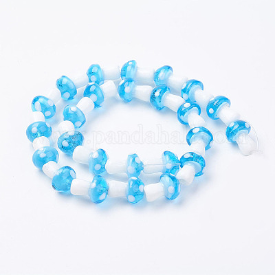 Бусы лэмпворк ручной работы&nbsp;LAMP-E015-03B-1