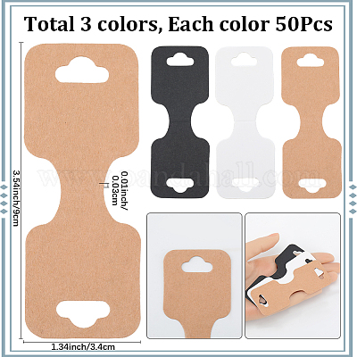 150 шт. 3-цветные складные бумажные карточки для демонстрации ювелирных изделий для ожерелий&nbsp;CDIS-SP0001-15-1