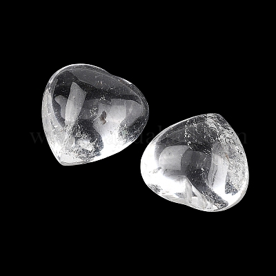 Натуральные кварцевые кристаллы в форме сердца из пальмовых камней&nbsp;G-P609-A02-01-1