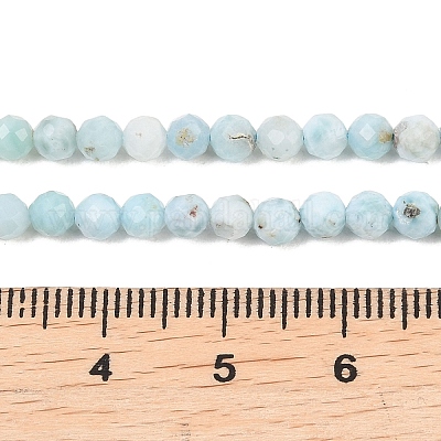 Природные ларимар бисер нитей&nbsp;G-B175-D08-4mm-1