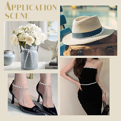 S-образные стеклянные стразы и железные цепочки-чашки&nbsp;DIY-WH20032-25S-01-1