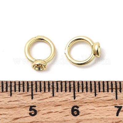 Кулон поручитель с колпачком из латунного бисера&nbsp;KK-Z137-02G-02-1