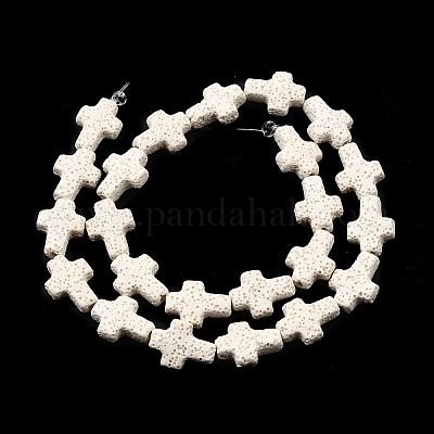 Бусы из натуральной лавы&nbsp;G-L498-E01-01C-1