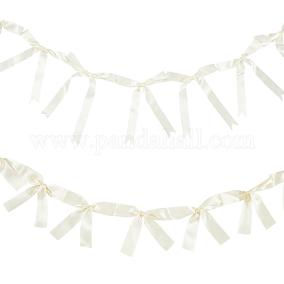 2 стиль баннеры с бантом из ткани&nbsp;AJEW-SP0002-70C-1