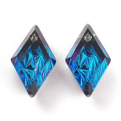 Подвески из тисненого стекла со стразами&nbsp;GLAA-J101-04A-001BB-1