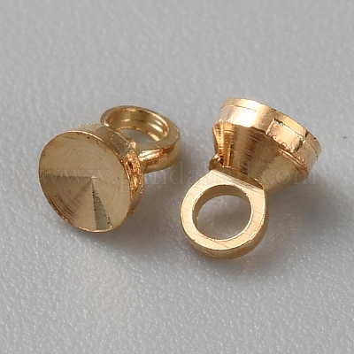 Кулон поручитель с колпачком из латунного бисера KK-WH0045-83A-G-1