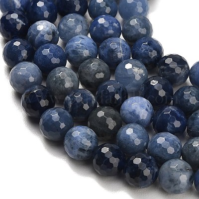 Природный содалит бисер нитей&nbsp;G-C280-B02-10mm-1