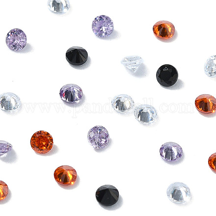 40 шт. 4-х цветные кубические циркониевые кабошоны ZIRC-YW0001-20C-1