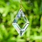 Rhombus Faceted K9 Glass Suncatchers, Hanging Ornaments, Rainbow Maker, for Garden & Home Decoration, Clear, 63x40mm