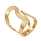 304 Stainless Steel Rings for Women, Real 18K Gold Plated, Inner Diameter: 18mm