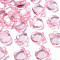 Transparent Acrylic Pendants, Faceted, Apple, Pink, 20x17x5~6mm, Hole: 3mm, about 480pcs/500g