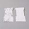 Paper Hair Clip Display Cards, Marble Pattern, White, 11.5x6.6x0.03cm, 100pcs/set