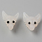 Natural Quartz Crystal Pendants, Top Drilled Beads, with Black Onyx Eye, Wolf Head, 30.5x23.5x11.5~13mm, Hole: 2mm