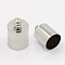 Brass Cord Ends, End Caps, Platinum, 13x9mm, Hole: 1mm, Inner Diameter: 8mm