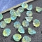 Transparent Glass Beads, Lotus, Pale Turquoise, 6.5x10.5x10mm, Hole: 1.2mm