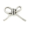 Rack Plating Tibetan Style Alloy Beads, Bowknot, Antique Silver, 18x26x6mm, Hole: 1.4mm, about 427pcs/1000g.