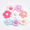 Resin Cabochons, Flower, Mixed Color, 20x20~21x5~6mm