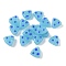 Handmade Lampwork Beads, Bumpy Triangle, Light Sky Blue, 12.5~14.5x14~14.5x7~8.5mm, Hole: 1.6~1.8mm