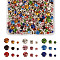 3 Sizes Sew on Rhinestone, Glass Rhinestone, with Silver Iron Prong Settings, Garments Accessories, Faceted, Flat Round, Mixed Color, 3.6~8x3.6~8x3~5.5mm, Hole: 0.7~1mm, 918pcs/box