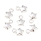Alloy Pendants, Star Charms, Silver, 8.5x6x2.5mm, Hole: 1.6mm