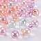 Transparent Acrylic Beads, AB Color, Round, Mixed Color, 18.5x13.5mm, Hole: 3mm
