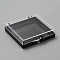 Square Acrylic Empty DIY Hand-wearing Armor Storage Case, Black, 7.7x7x1.75cm