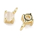 Латунные подвески в виде кошачьего глаза&nbsp;KK-C251-09A-G-3