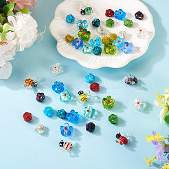 45шт. 19-х цветные наборы бусин лэмпворк ручной работы&nbsp;LAMP-TA0002-06