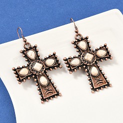 Серьги-подвески из искусственного сплава бирюзы для женщин&nbsp;EJEW-U053-13R