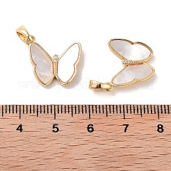 Подвески из латуни с двойной бабочкой и прозрачным микропаве с кубическим цирконием&nbsp;KK-B102-19G