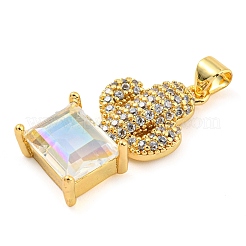 Покрытие стойки латунь микропаве прозрачные подвески из кубического циркония&nbsp;ZIRC-L100-158G