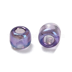 Прозрачный цвет радуги стеклянный бисер&nbsp;SEED-H004-01E