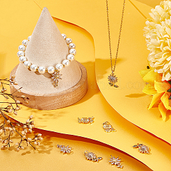 12шт 3 стиля латунные подвески с микропаве и кубическим цирконием&nbsp;KK-BBC0002-98