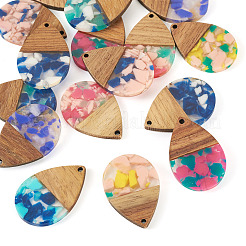 16 шт. подвески из 8-х цветов из смолы и ореха&nbsp;FIND-TA0006-39