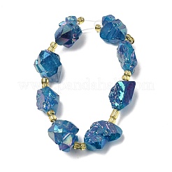 Гальванизированные нити из необработанных натуральных аметистов&nbsp;G-Z131-J02-02